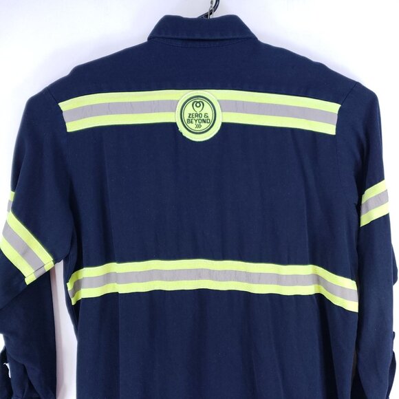 2 Uniform Shirts Amorex FR Men's Size 17.5 Arc 2 Blue - Picture 4 of 7